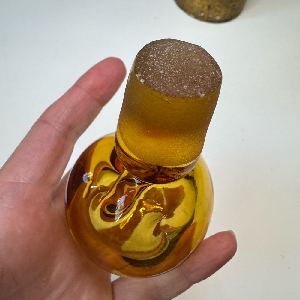 Blenko glass specialty line Emporium decanter 7836 stopper color wheat - Picture 4 of 7